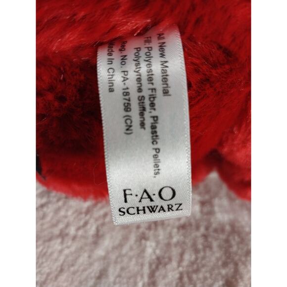 Schwarz Sparklers Teddy Bear FAO 10 Inch, Soft Plush, Red NWT - Picture 5 of 8